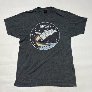 NASA Vintage Graphic Short Sleeve T-Shirt Dark Gray Heather Large